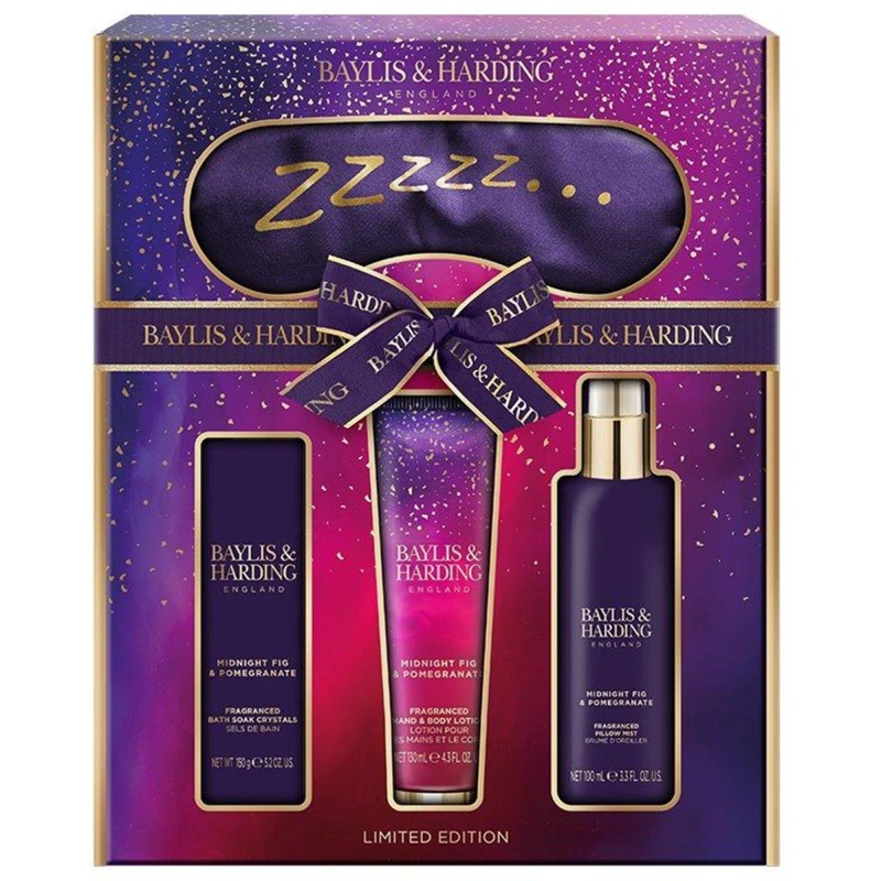 Image of Baylis and Harding and Harding Midnight Fig and Pomegranate Sleep Set - None None One Size