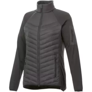 image of Elevate Womens/Ladies Banff Hybrid Insulated Jacket (M) (Storm Grey)