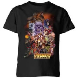 Image of Avengers Team Portrait Kids T-Shirt - Black - 11-12 Years