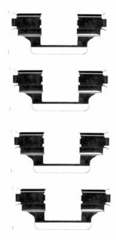 Image of HELLA Brake pad fitting kit HELLA 8DZ 355 203-591