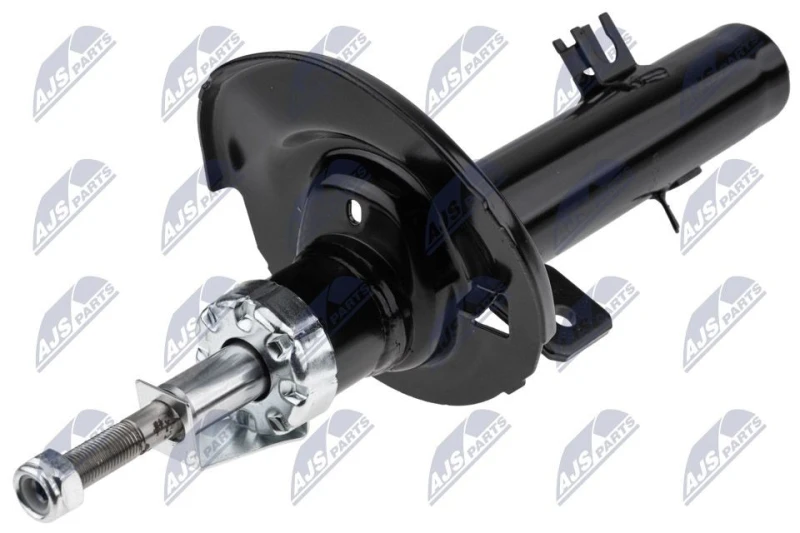 Image of NTY A-PE-015 Shock absorber Front Axle Left, Gas Pressure, Twin-Tube, Suspension Strut, Bottom Clamp Shock Absorber (854)