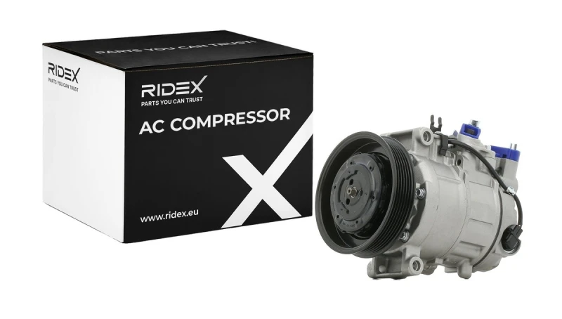 Image of RIDEX 447K0230 AC Compressor Refrigerant: R134a, with gaskets/seals Compressor,air conditioning (447)