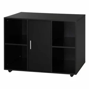 image of Mirthorn Mobile Printer Cabinet, black