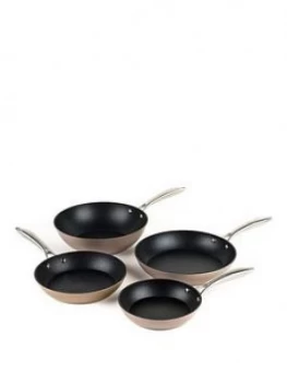 image of Salter Forged Aluminium Metallic Non-Stick Frying Pan And Stir Fry Pan Set 20Cm, 24Cm And 28Cm