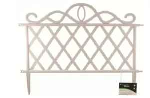 Image of 12 Pack Of Plastic White Garden Border Lawn Patio Flower Bed Fences