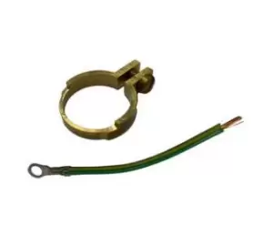 Image of Wiska COMBI Earthing Nuts c/w Earth Leads & Screws Brass - E-NUT25