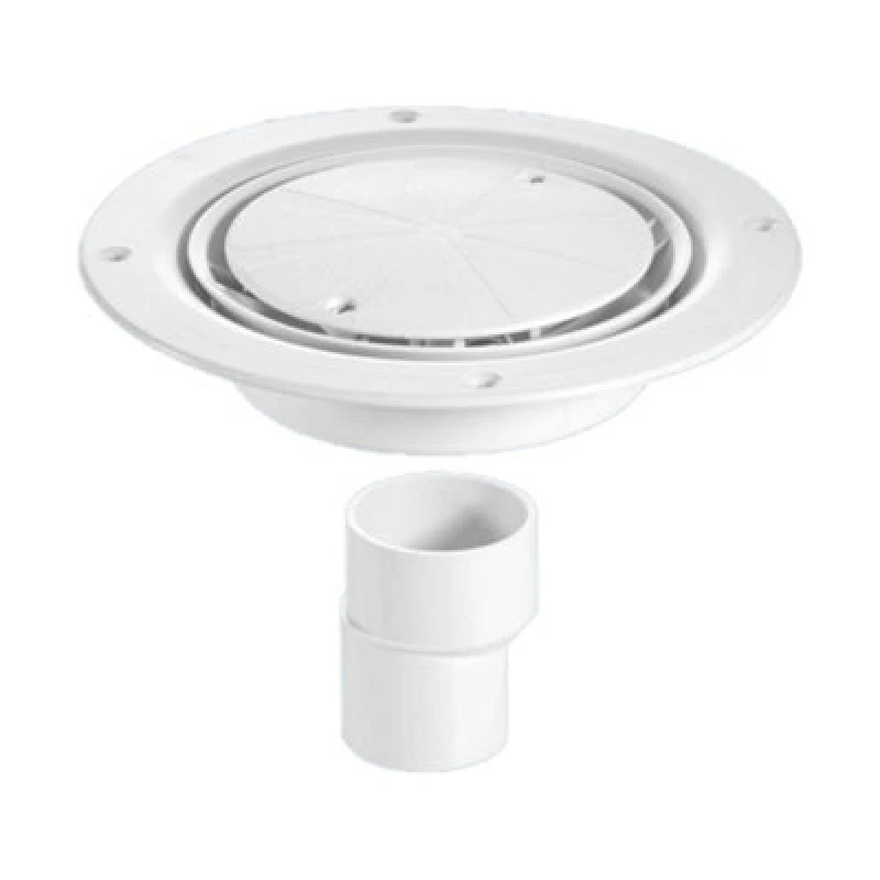 Image of McAlpine USG2WH Untrapped Gully, Clamp Ring and Cover Plate, 2" Vertical Outlet and 2" x 1.5" Socket Reducer Silver