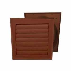 Image of Zexum 6 150mm Gravity Shutter Vent Extractor Ventilation Grille - Brown