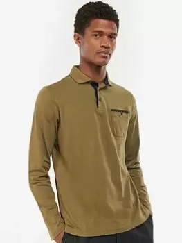 Barbour L/s Corpatch Polo Shirt - Green, Size S, Men