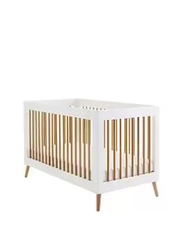 image of Obaby Maya Cot Bed, White/Natural