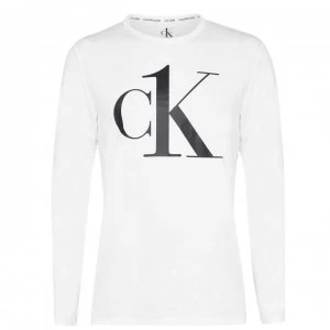 image of Calvin Klein Klein Long Sleeve Tee Mens - White