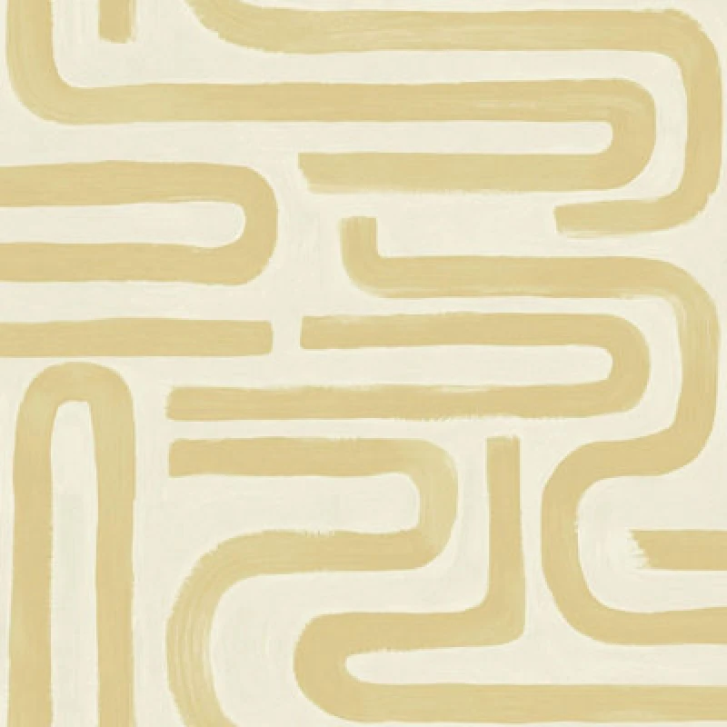 Image of Brushed Geo Wallpaper Ochre Holden 14231