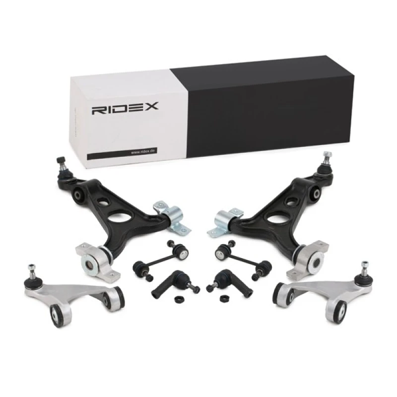 Image of RIDEX 772S0252 Control arm repair kit Front Axle, Control Arm Aluminium Suspension Kit (772)