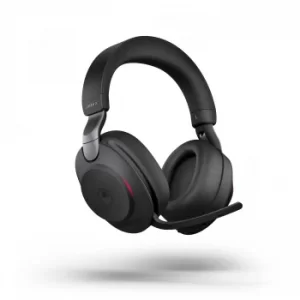 image of Jabra Evolve2 85 USB-C MS Stereo Wireless Headset in Black with Jabra Link380