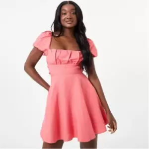 image of Jack Wills Tie Back Mini Dress - Pink