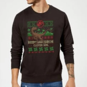 image of Jurassic Park Clever Girl Christmas Sweatshirt - Black - XXL