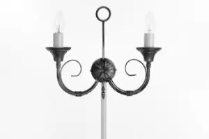 image of Classica 2 Light Matt Black Twin Wall Light