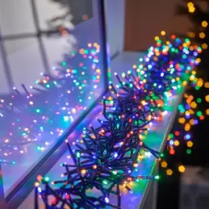 image of 3000 LED Cluster Christmas Lights - 43.5m Indoor & Outdoor Garden Party Wedding Event Multi Function Timer Megabrights - Multi Colour - The Winter