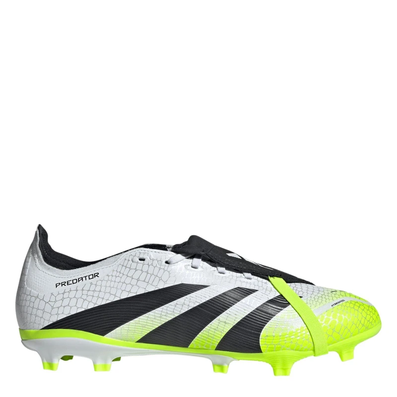 Image of adidas Predator League Fold-Over Tongue Firm Ground Football Boots White/Blk/Lemon male 6.5 (40)