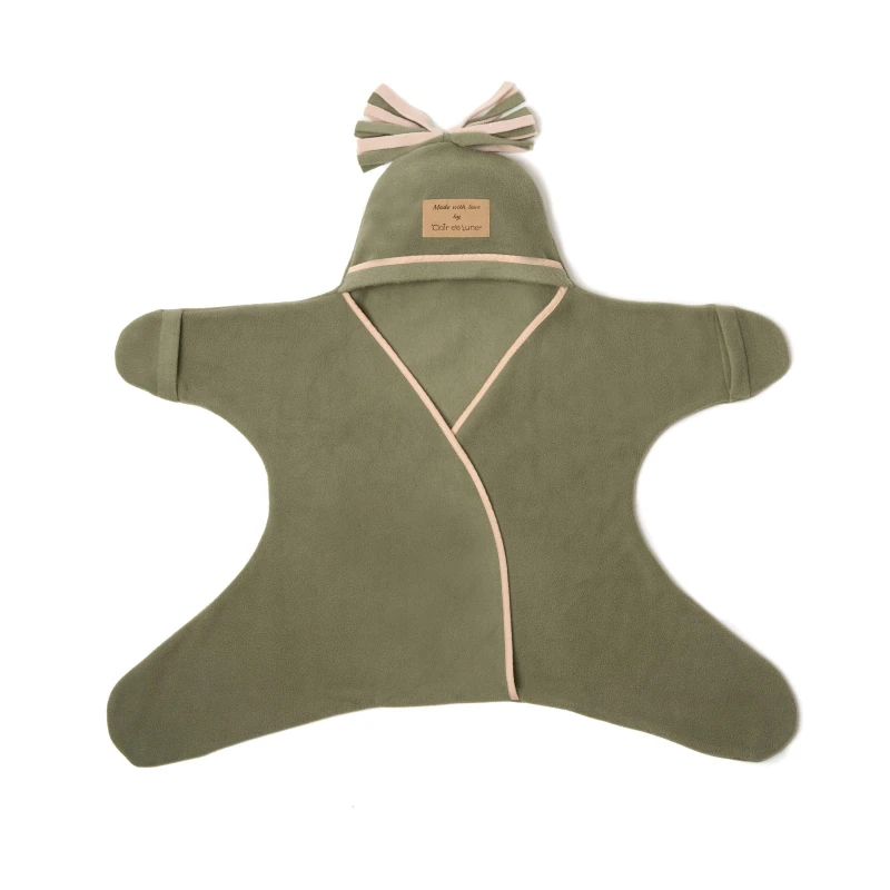 Image of Clair De Lune de Lune Star Fleece Wrap Blanket Baby Blankets 0-6 Months Green 40779015000