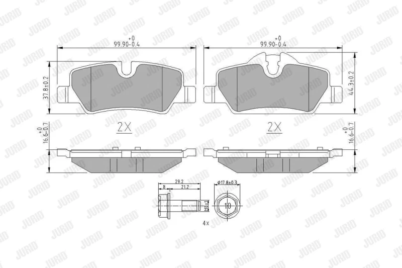 Image of Brake pad set JURID 573763J