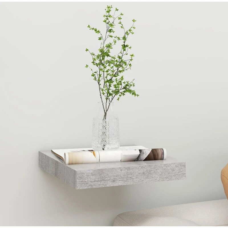 Image of VIDAXL Vidaxl - Floating Wall Shelf Concrete Grey 23x23.5x3.8cm mdf 8720286416891