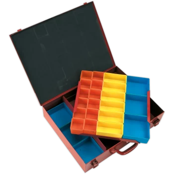 image of Sealey 27 Compartment Metal Organiser Case