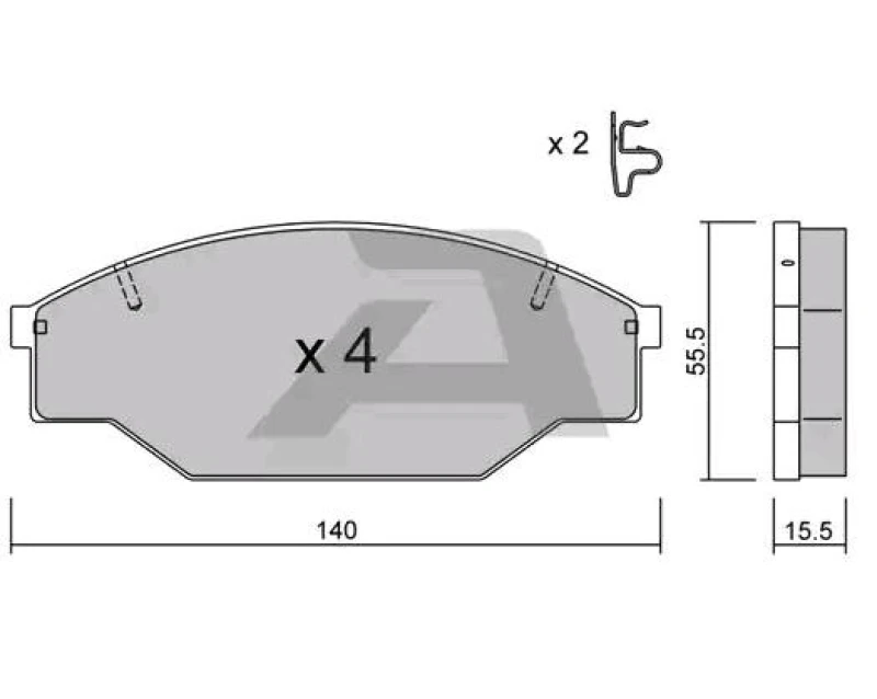 Image of AISIN Brake pad set AISIN BPTO-1915