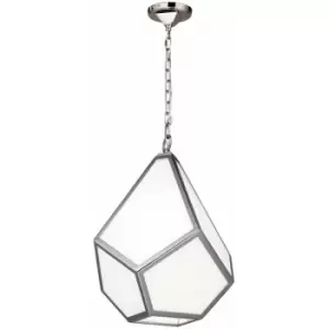 Image of Loops - 1 Bulb Ceiling Pendant Light Fitting Highly Polished Nickel LED E27 60W
