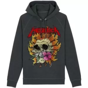 image of Metallica - Skull Flower Washed Unisex X-Large Hoodie - Black