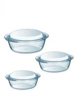 image of Pyrex 3 Piece Casserole Set