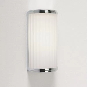 image of Astro 7839 Monza Wall Light With Ribbed Glass In Polished Chrome