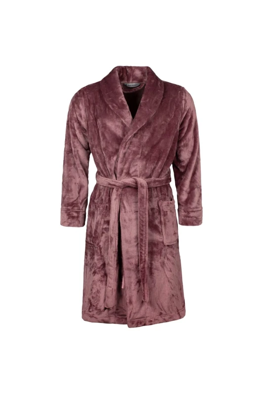 Image of SOCKSHOP Heat Holders Womens 1 Pack Fleece Dressing Gown in Mauve Size: XL Mauve Female XL