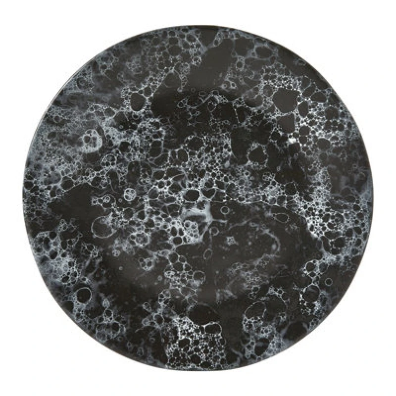 Image of Premier Housewares Nordic Black Faux Marble Dinner Plate, Durable Dinner Plate For Dinner, Versatile Deep Dinner Plate Black