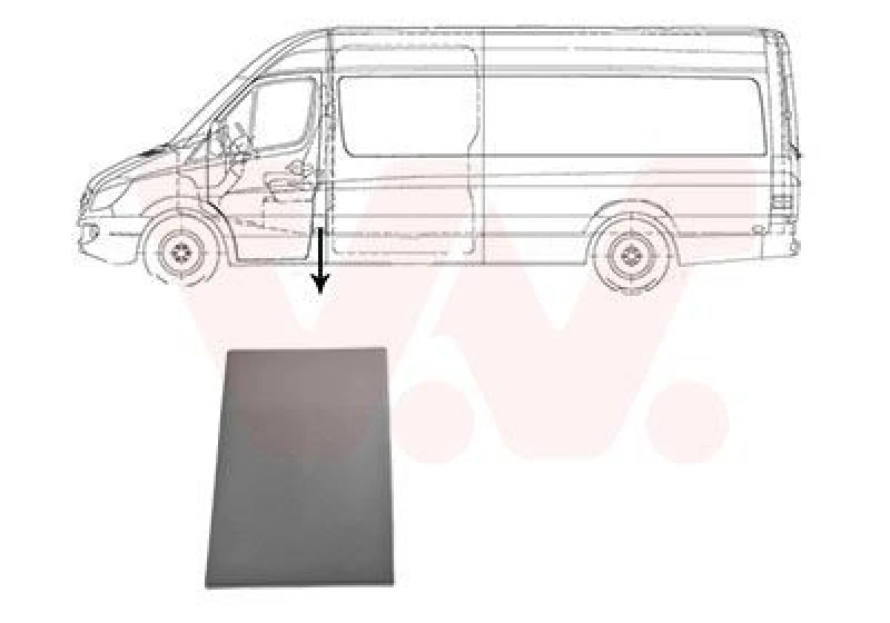 Image of VAN WEZEL Trim / Protective Strip, sidewall VAN WEZEL 3077415
