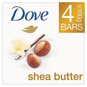 Image of Dove Purely Pampering Shea Butter Beauty Soap Bar 4 x 100g