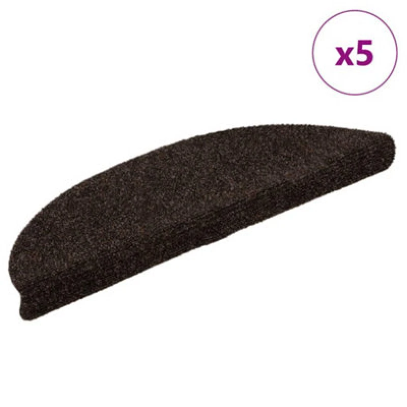Image of VIDAXL Vidaxl - Self-adhesive Stair Mats 5 pcs Brown 56x17x3cm Needle Punch 8720286327944