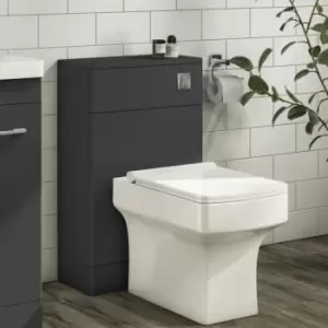 image of 500mm Dark Grey Back to Wall Toilet Unit Only - Camborne