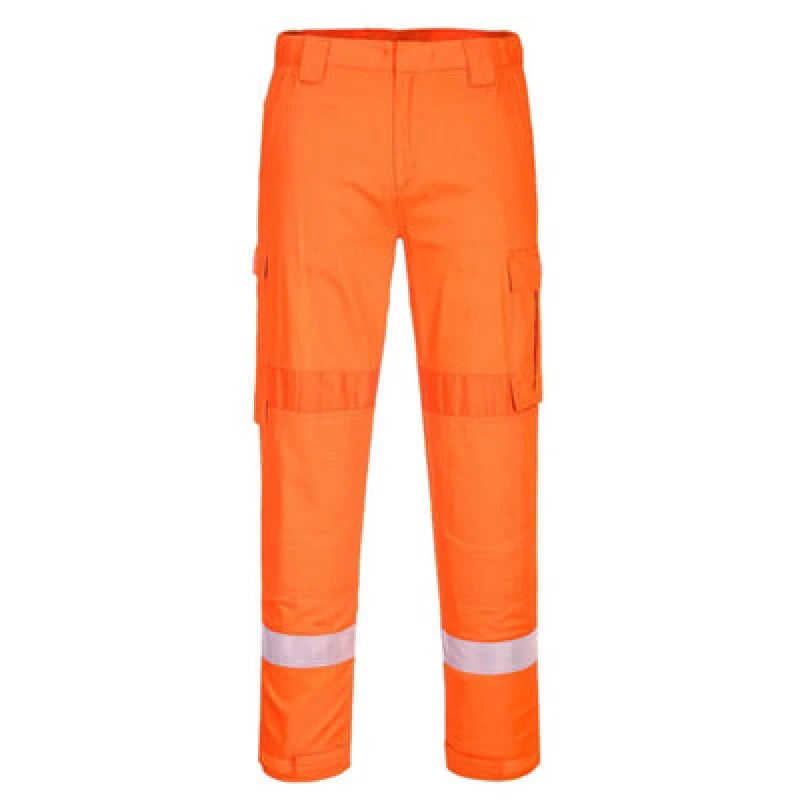 Image of BizFlame Lightweight Stretch Panelled Trousers FR401ORRL Colour: Orange
