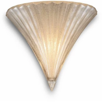 Image of Ideal Lux Santa - 1 Light Indoor Wall Uplighter Gold with Small Finish Glass, E14