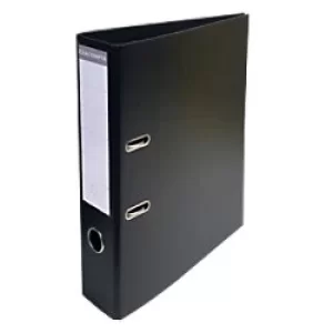Image of Exacompta Prem Touch Lever Arch File 53741E 75mm PVC, Cardboard 2 ring A4 Black Pack of 10