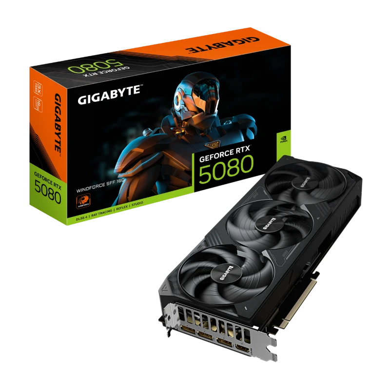 Image of Gigabyte GeForce RTX 5080 WINDFORCE SFF 16G GDDR7 Graphics Card - GV-N5080WF3-16GD