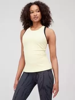 Image of adidas Tech Fit Train Tank Top - Yellow, Yellow Size XS Women