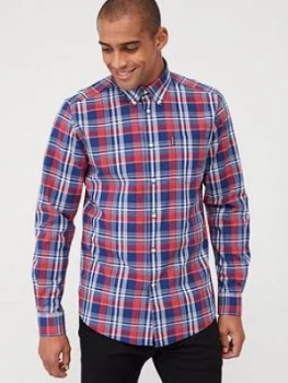 Image of Barbour Country Check 10 Shirt - Navy/Red