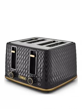 Image of Tower Empire T20061BLK 4 Slice Toaster