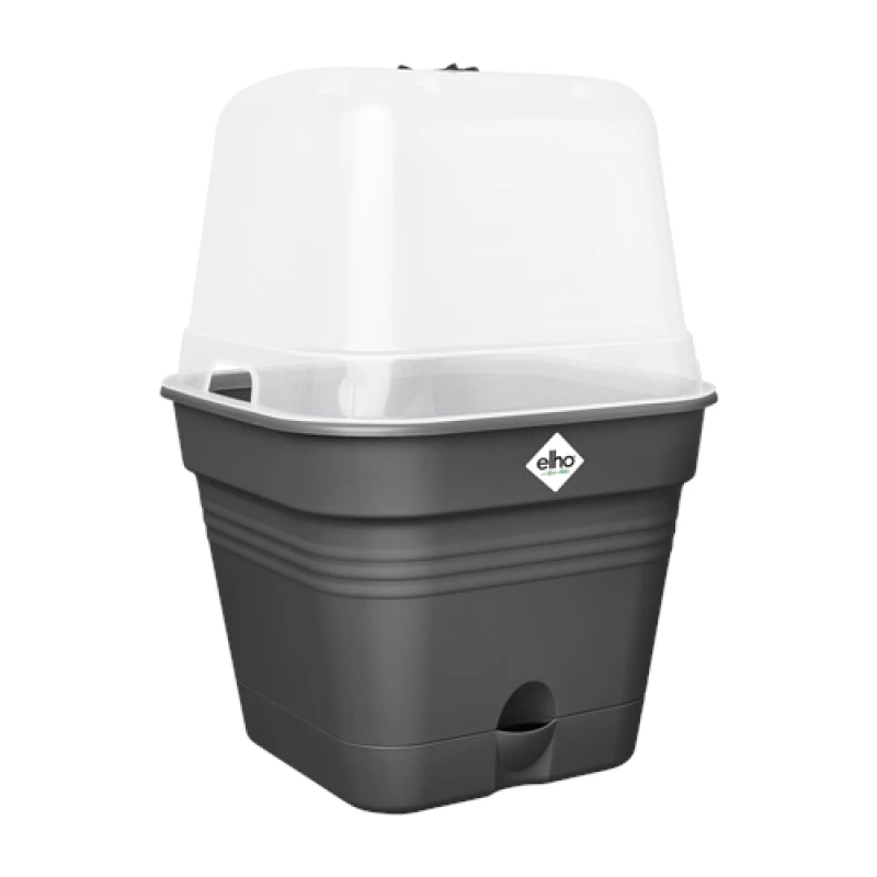 Image of Elho Green Basics Growpot Square Allin1 20cm - Living Black