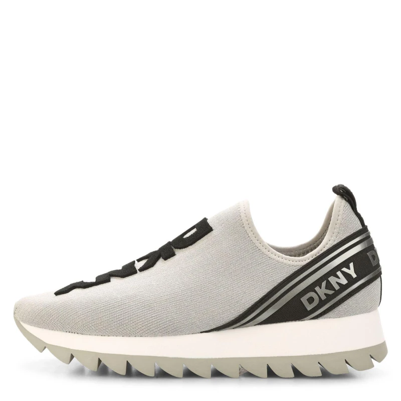 Image of DKNY Abbi Slip On Trainers Silver female UK 5.5