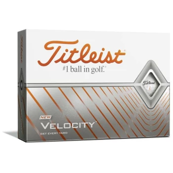 Image of Titleist Velocity 12 Pack Golf Balls - Silver