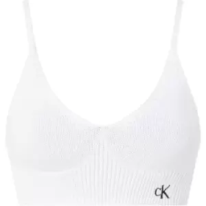 image of Calvin Klein Jeans Knitted Bralette - White