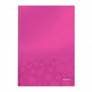 image of Leitz WOW Hard Cover Notebook, A4, squared, pink - Outer carton of 6